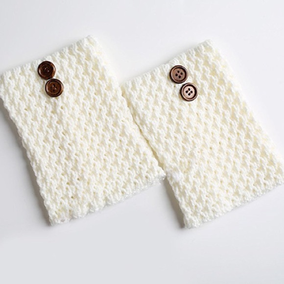 ✨ Crochet Button Boot Cuffs Toppers Leg Warmers - Picture 3 of 4